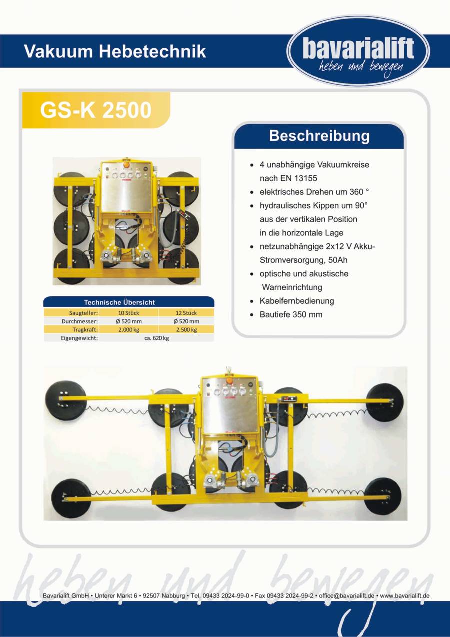 BL GS K 2500 Daten